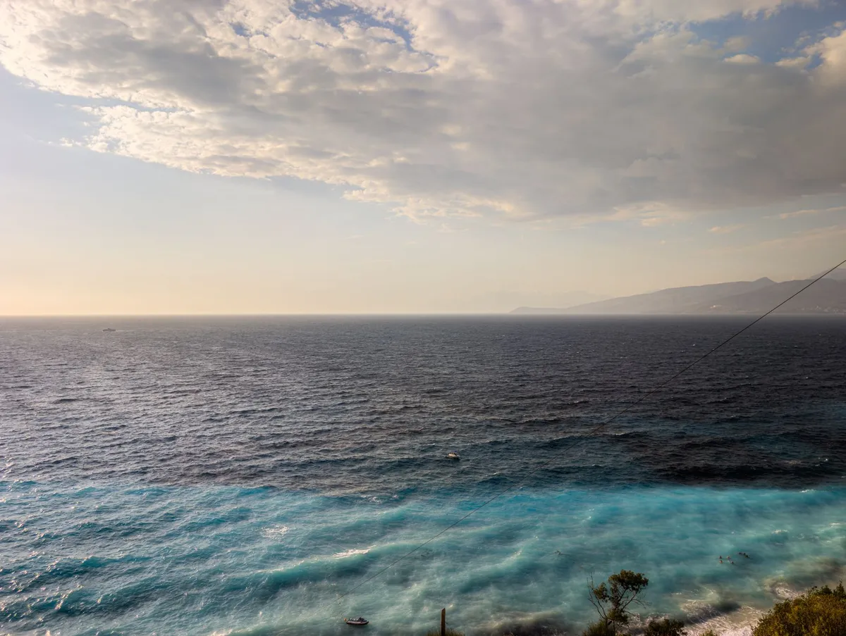 Albanian coastline at dusk