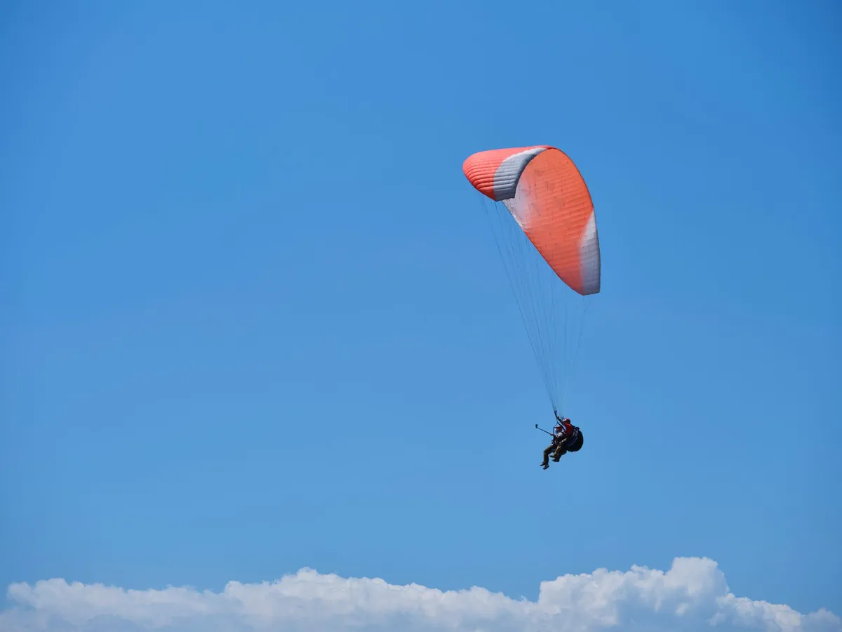 Paragliding over Albanian coast