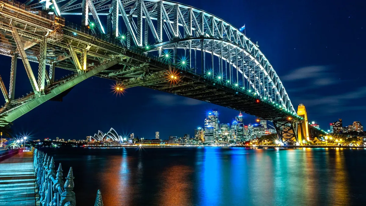 Sydney Harbour Bridge at night