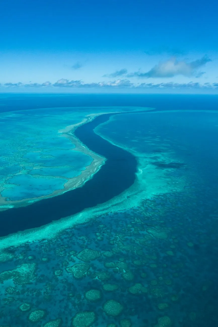 Great Barrier Reef aerial view