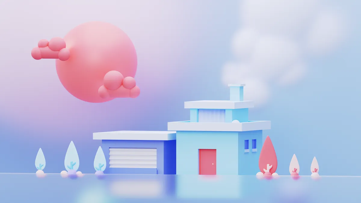 Surreal digital art depicting a city floating in the sky with impossible architecture