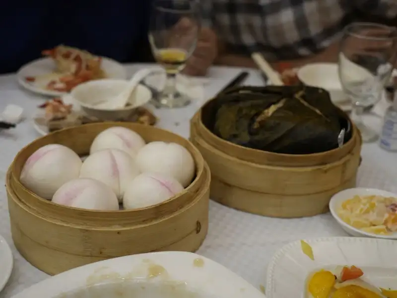 Char Siu Bao on a steamer