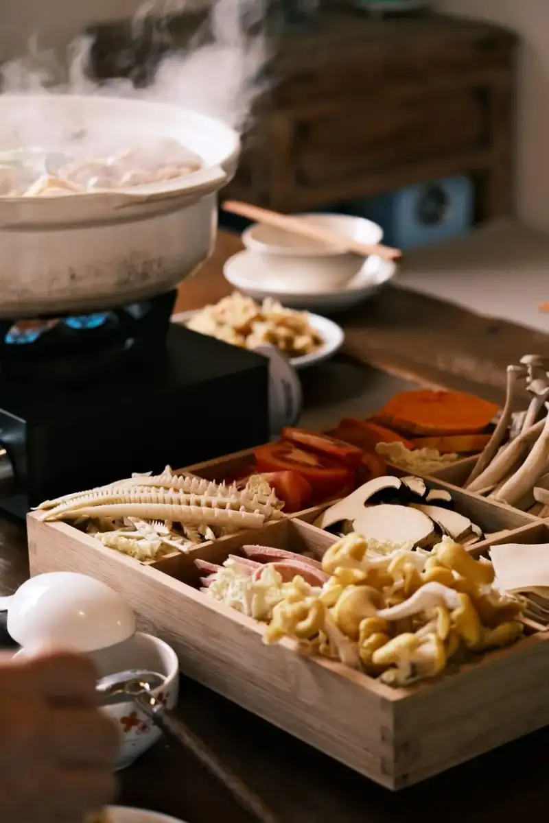 Variety of Chongqing Hot Pot ingredients