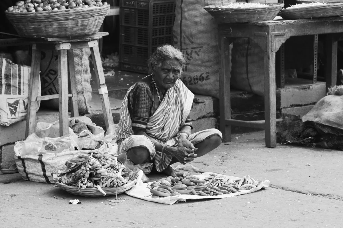 Straßenhändler in Mumbai