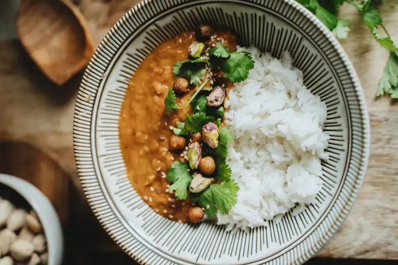 Lentils and kale