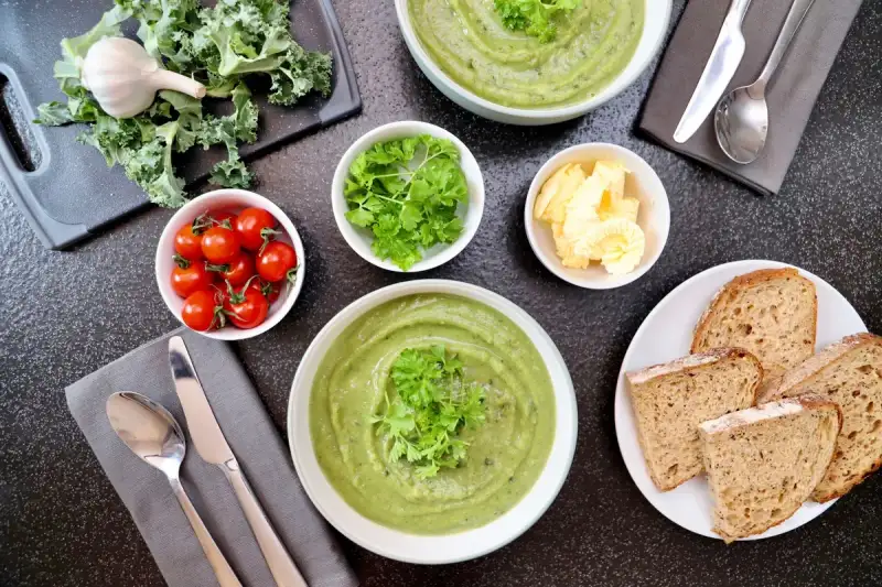 Kale and lentils