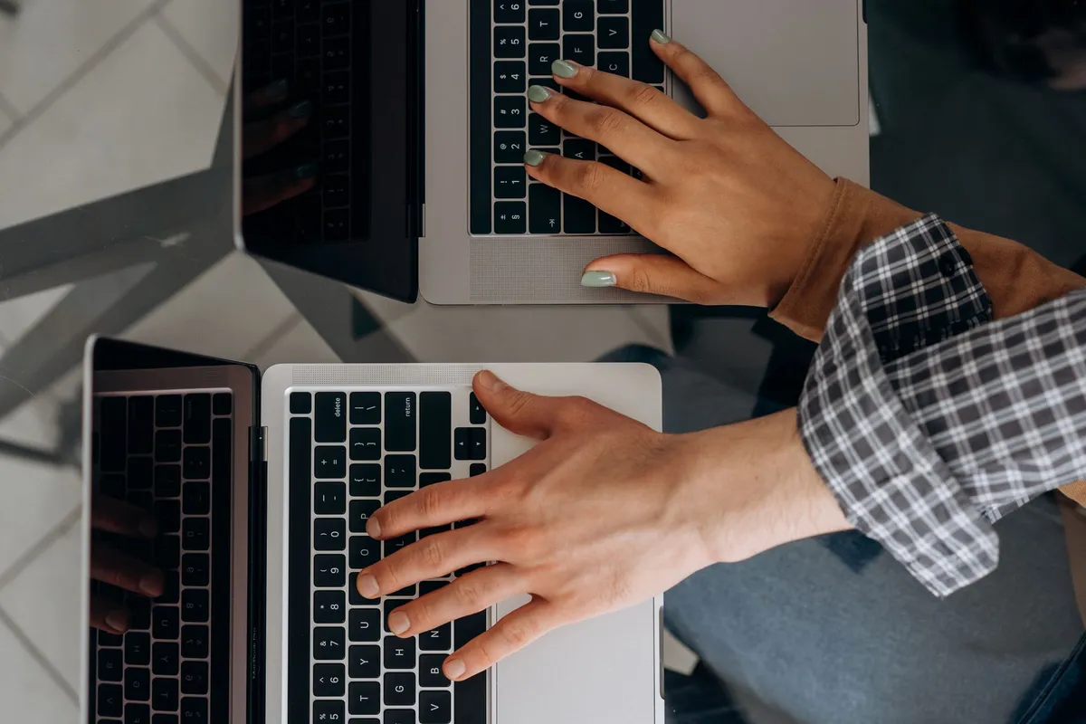 A modern coworking space in Istanbul with people working at desks