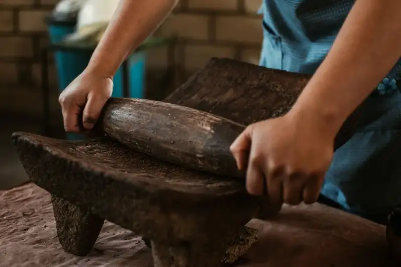 Ancient Aztec chocolate preparation