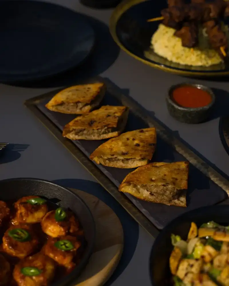 Hawawshi being served on a plate