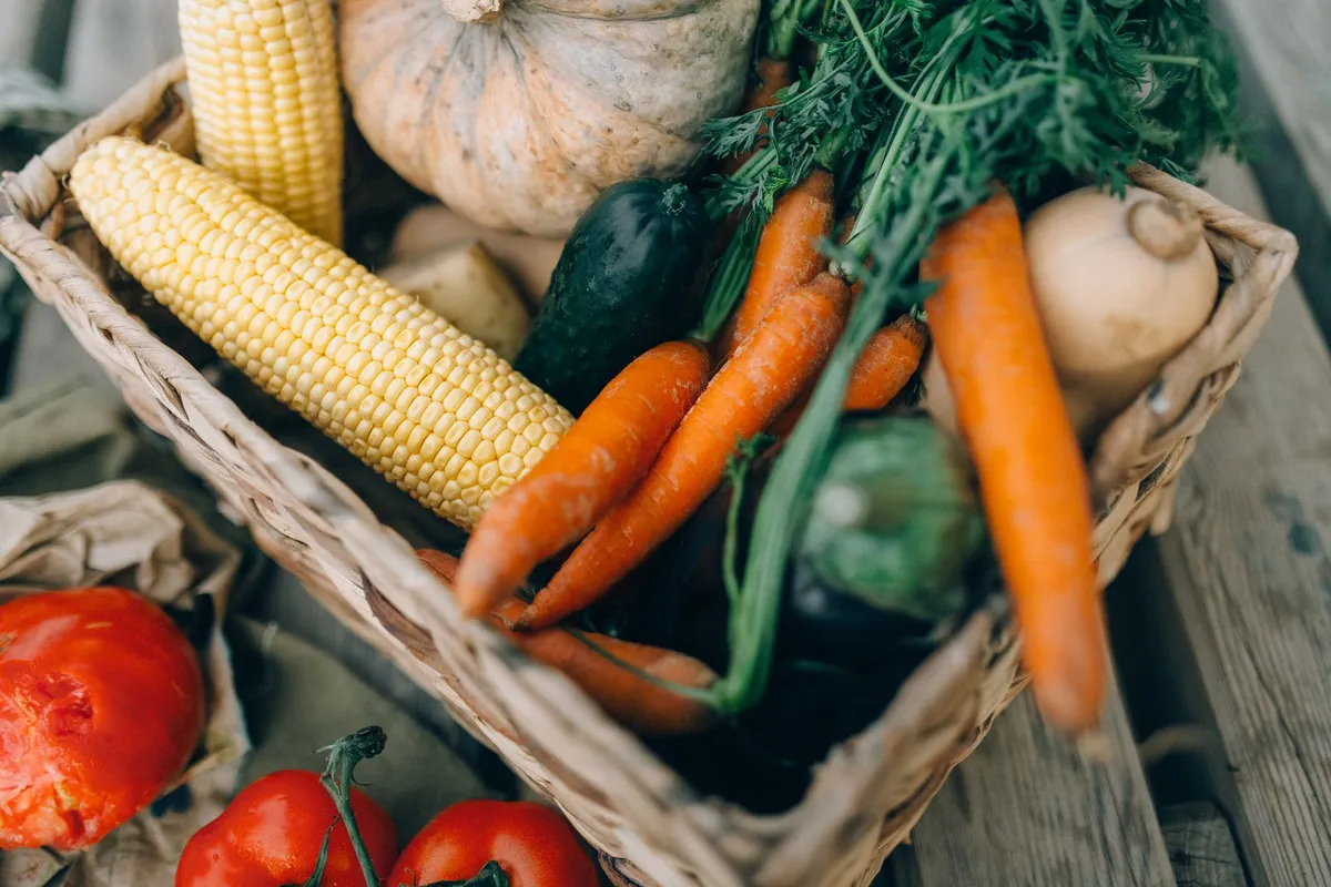 Fresh raw ingredients for traditional cooking