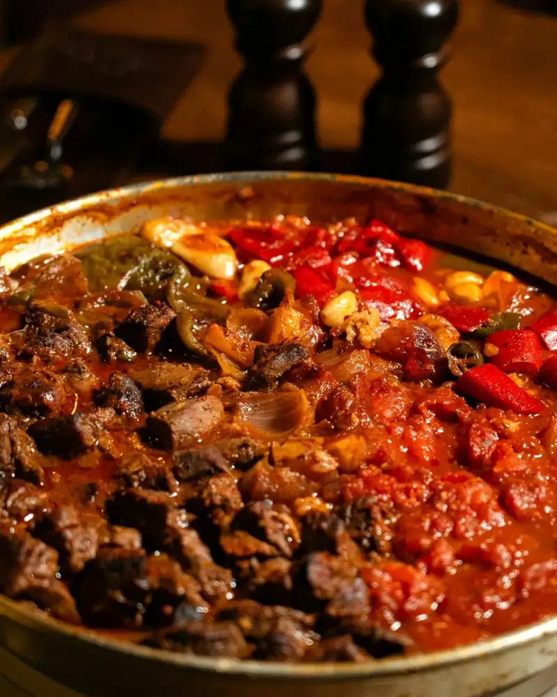 Un piatto di goulash fumante