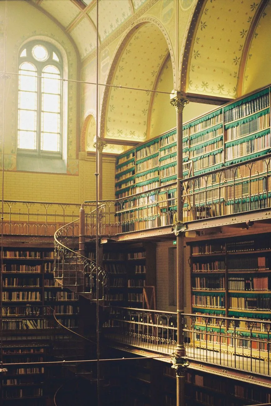 Soviet era library shelves