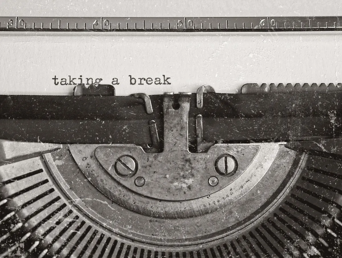 Vintage typewriter with a piece of paper