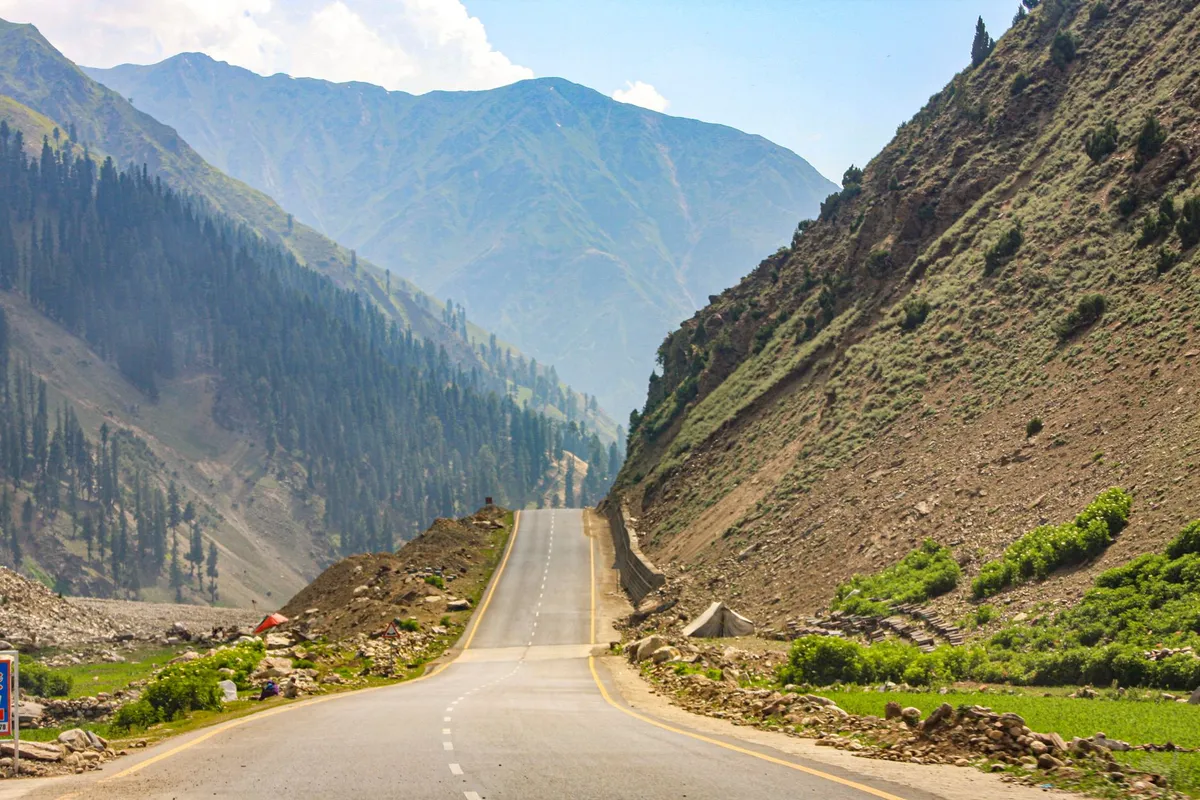 Karakoram Highway winding through Hunza Valley