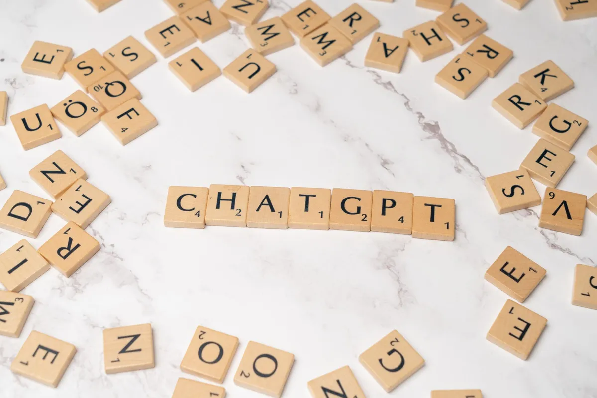 AI-generated text on a screen