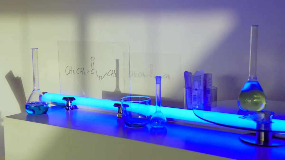 Molecular gastronomy laboratory setup with scientific equipment