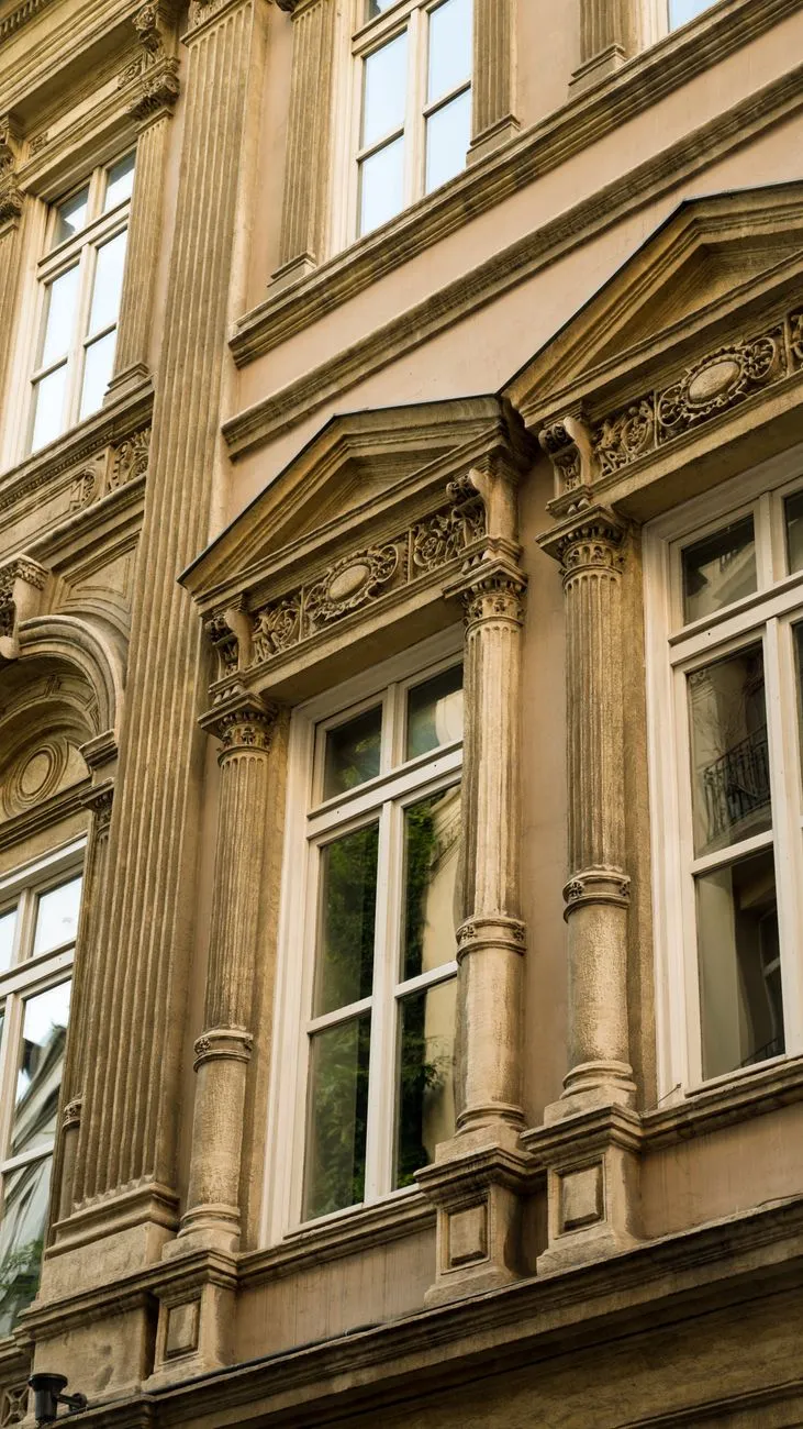Restored historic building with modern visitors