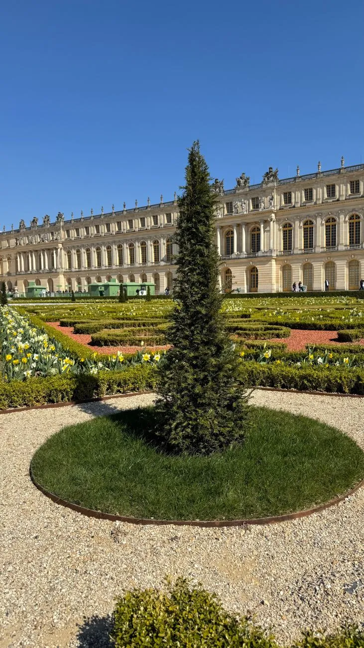 Ornate garden statues and fountains