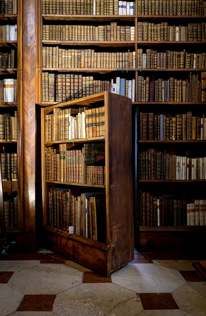 Dark dusty library archives