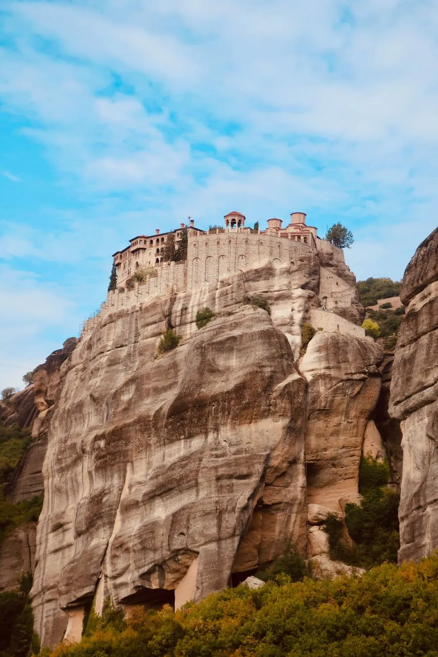 Monastery perched on cliff side
