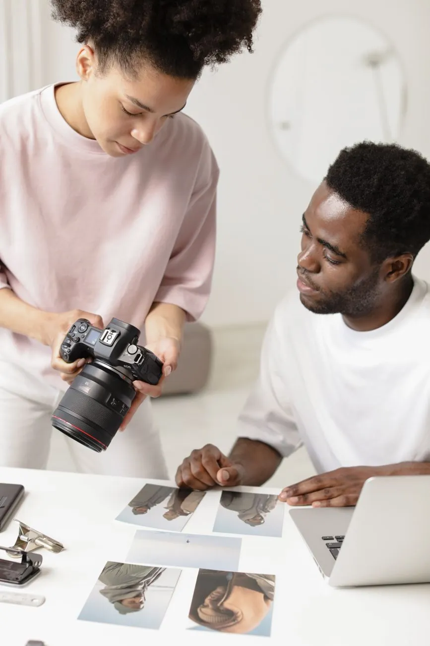 Modern smartphone used in professional photography