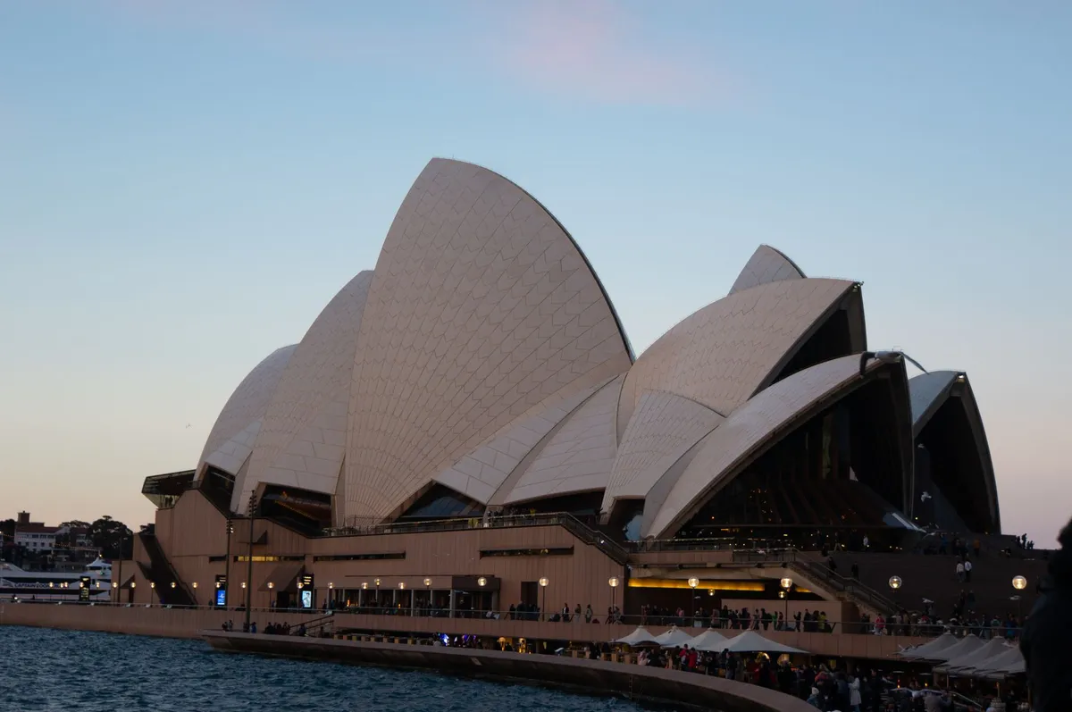 Aerial view of Sydney Harbour and Opera House