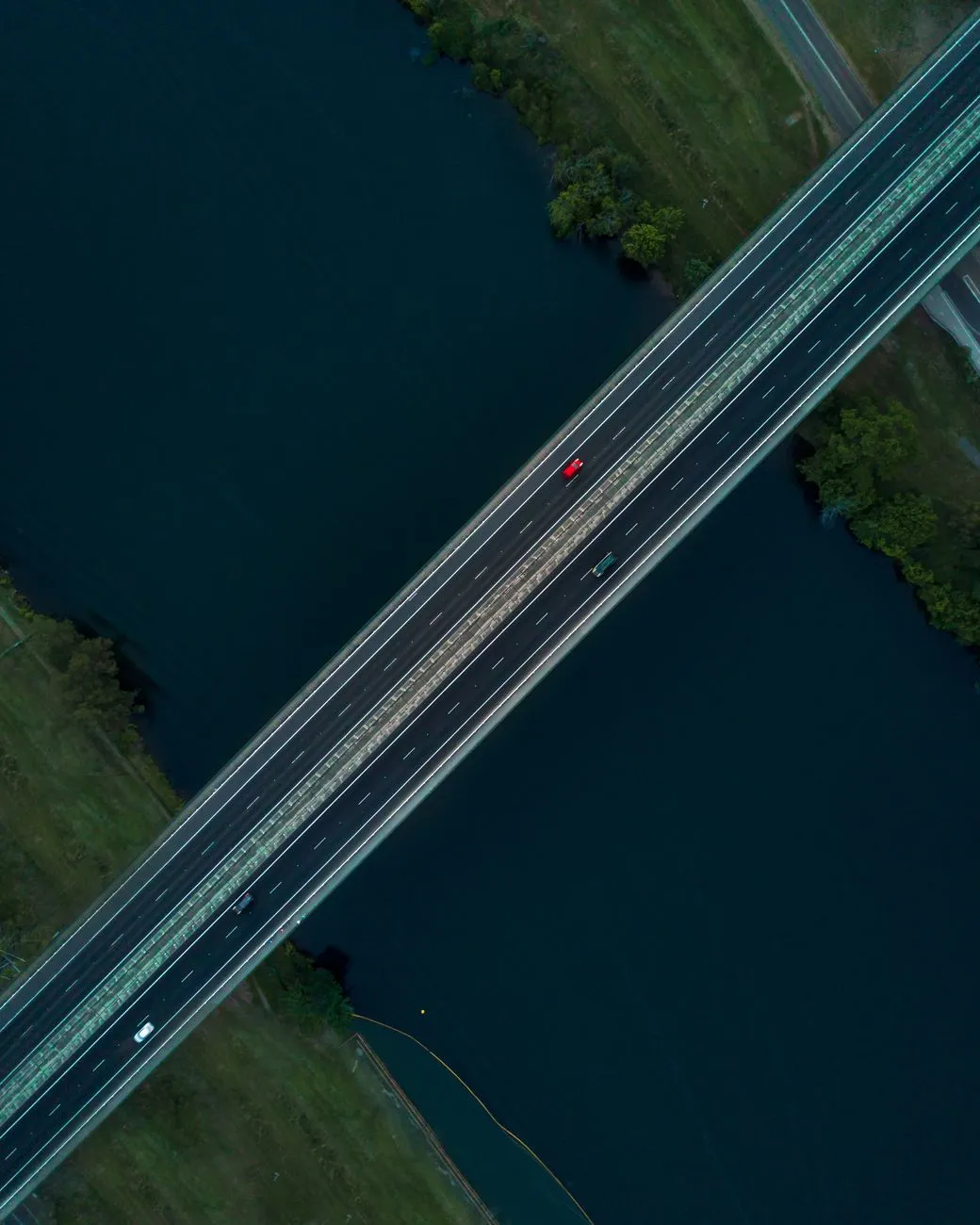 Modern highway crossing the vast Australian desert