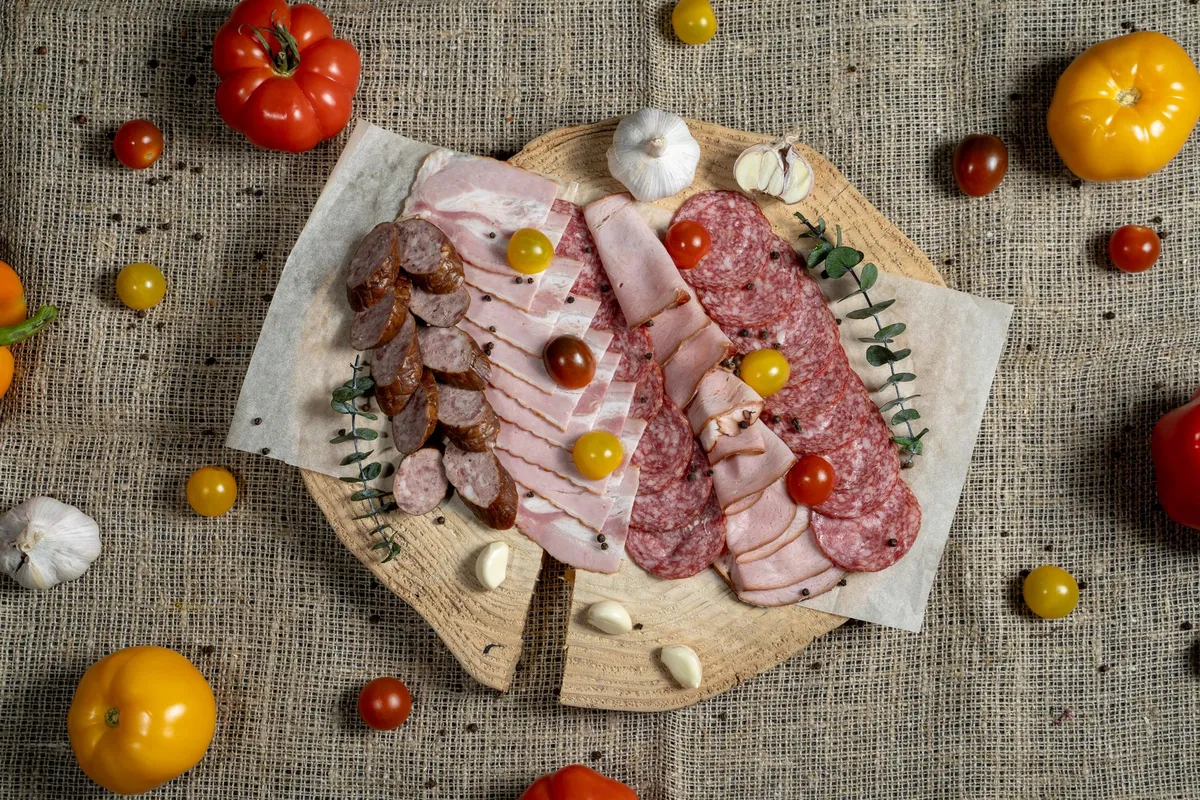 Traditional Corsican charcuterie plate