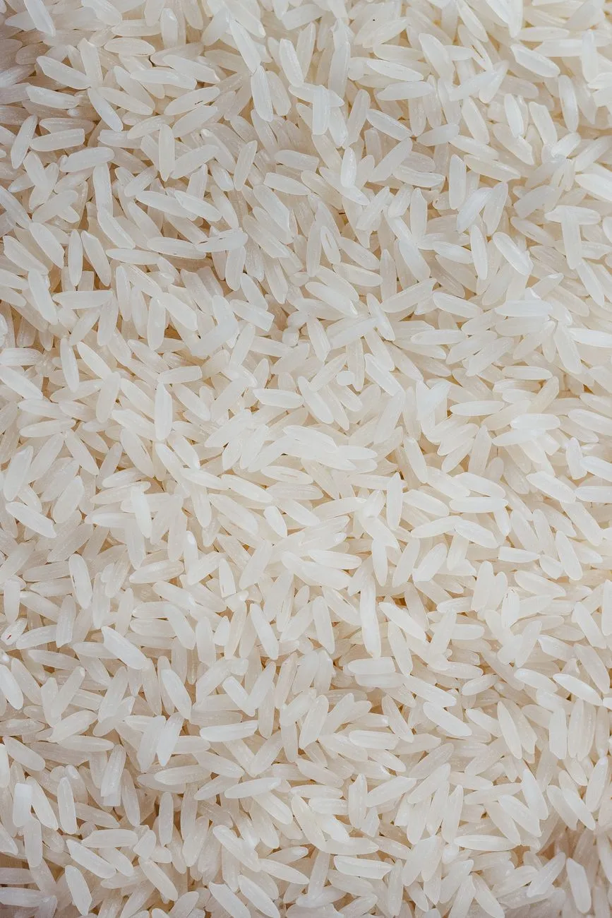 Close up of saffron infused basmati rice