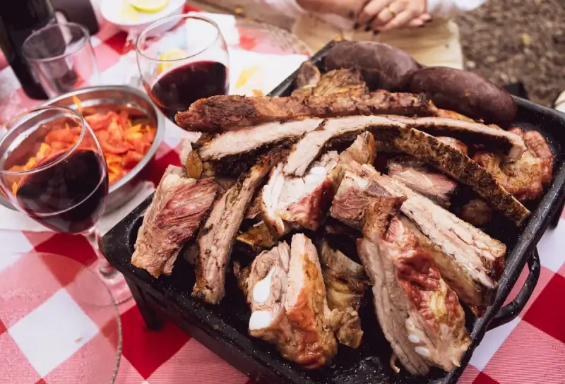Traditional Argentinian parrilla grill