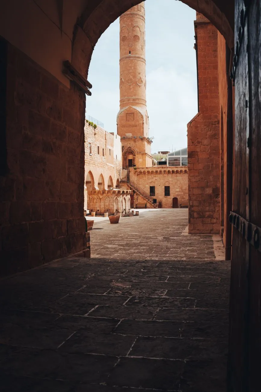 Sankore Mosque courtyard with scholars