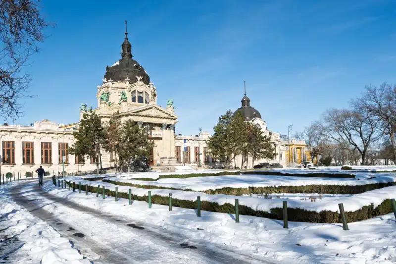 Snow-Covered Szechenyi Bath