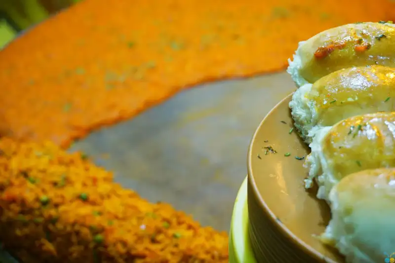 A plate of Cheese Pav Bhaji