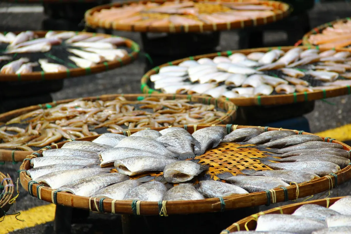 Sustainable seafood market stalls in Lima