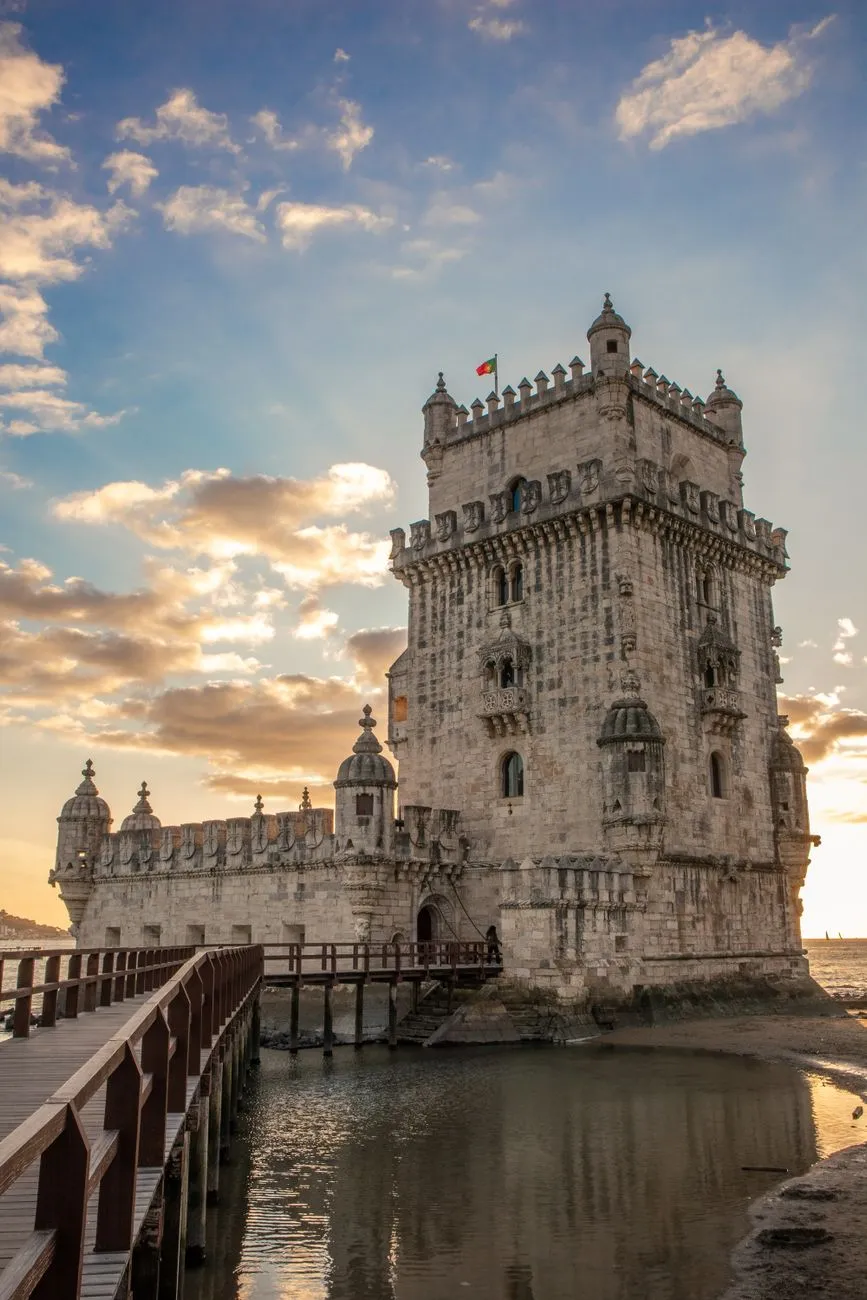 Belém Tower at sunset