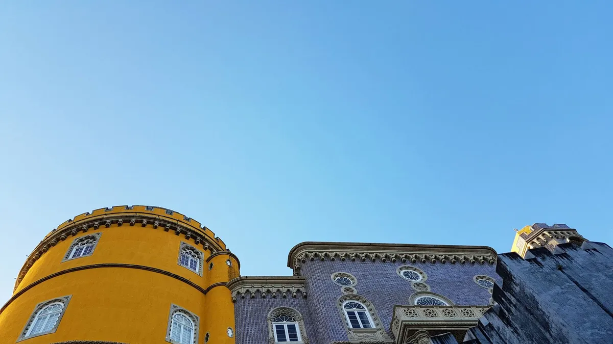 Sintra Pena Palace in mist