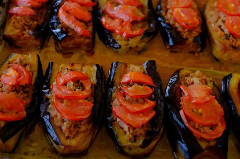 Eggplant slices