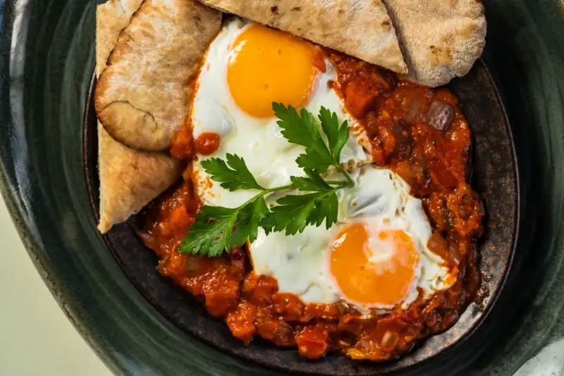 Shakshuka with Spinach and Feta