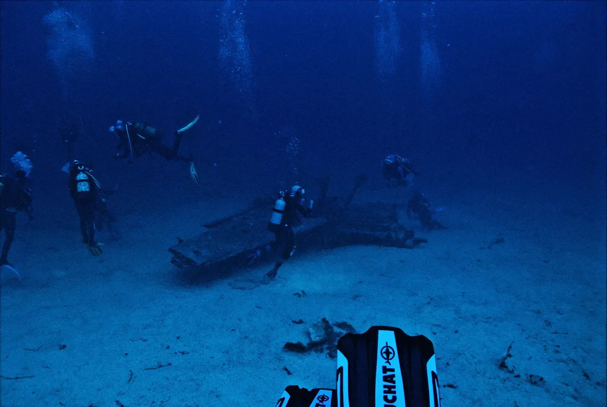 Iron Bottom Sound wreck silhouette