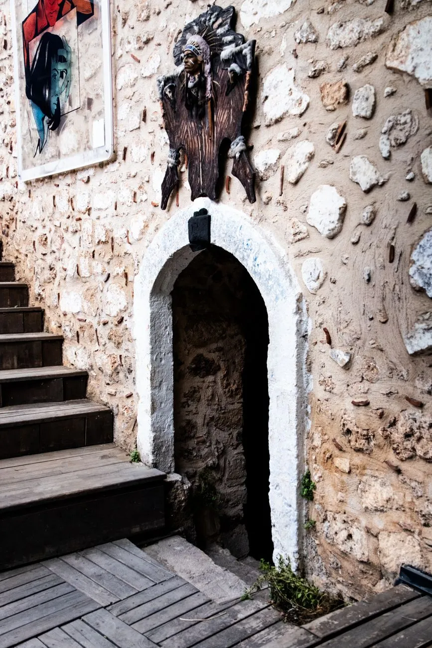 Derinkuyu entrance with stone door