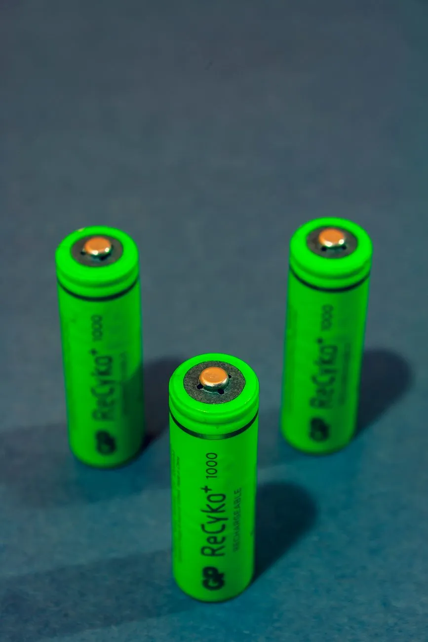 Close-up of a solid-state battery cell with visible ceramic electrolyte