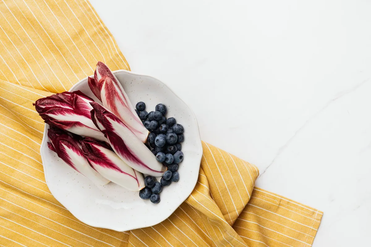 Radicchio salad with shaved parmesan and citrus vinaigrette