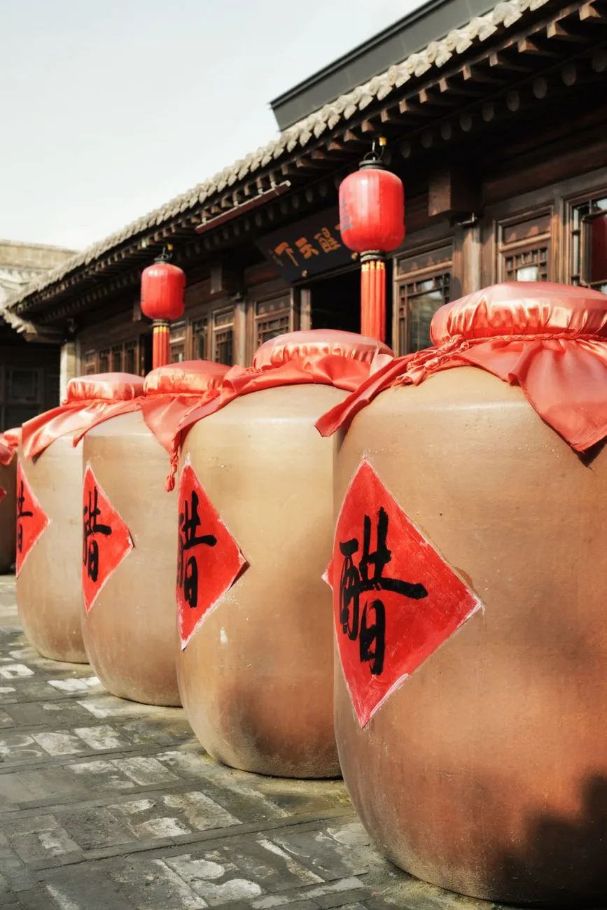 Traditional fermentation vats in the mountains