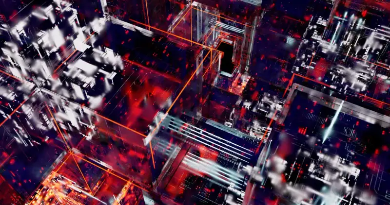 Futuristic neural network visualization