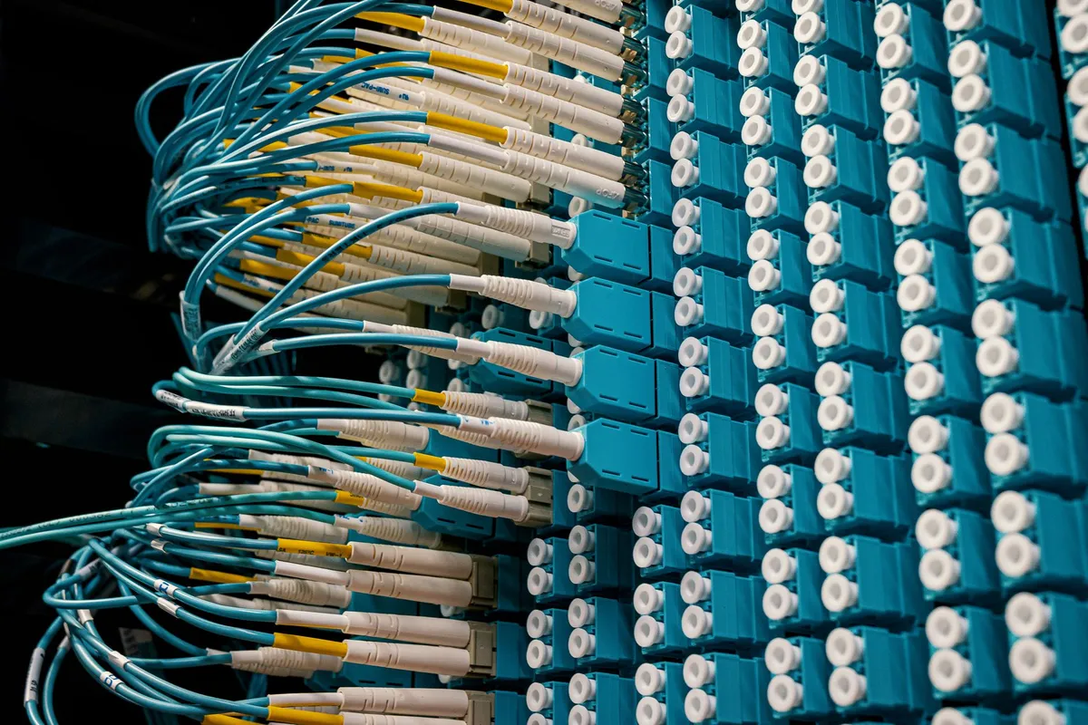 A detailed view of a high-performance server cooling system