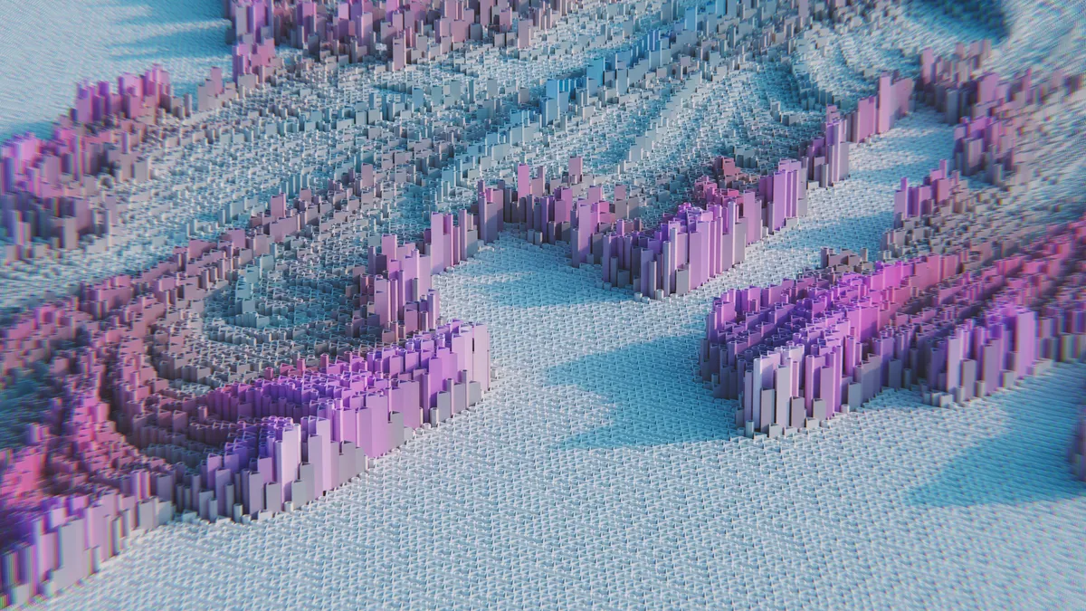 Close-up of a neural network node simulation