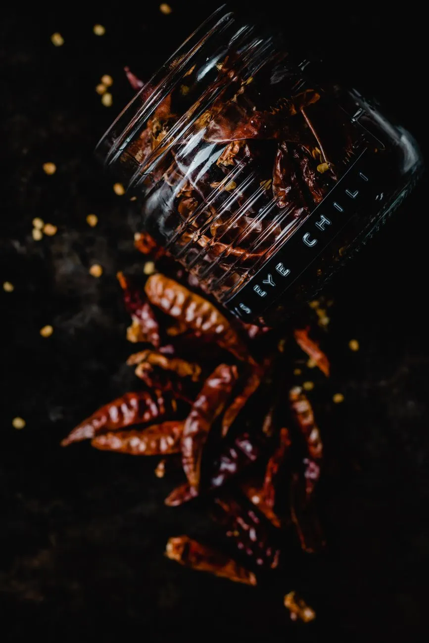 Toasted chilies and chocolate