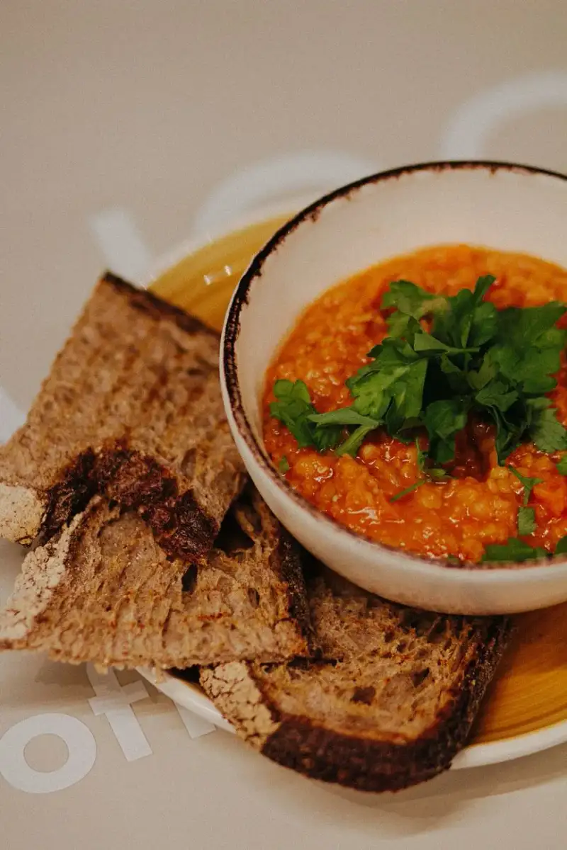Lentils and vegetables on a kitchen counter
