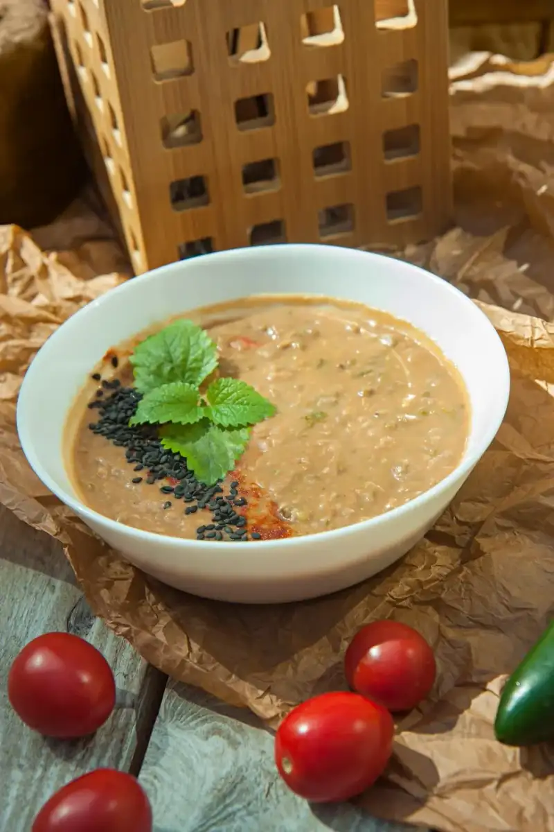 A delicious bowl of Turkish red lentil soup
