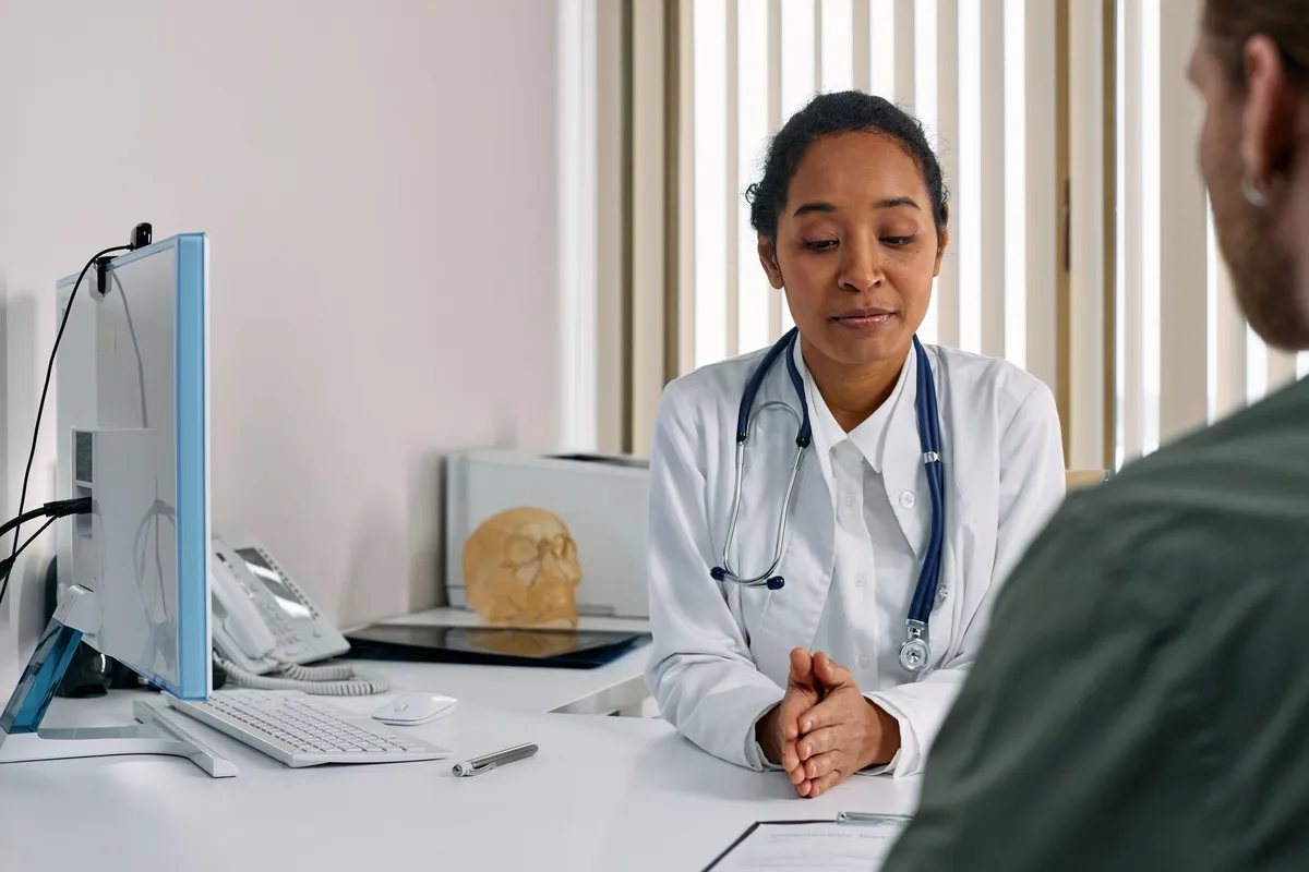 Doctor patient consultation international hospital